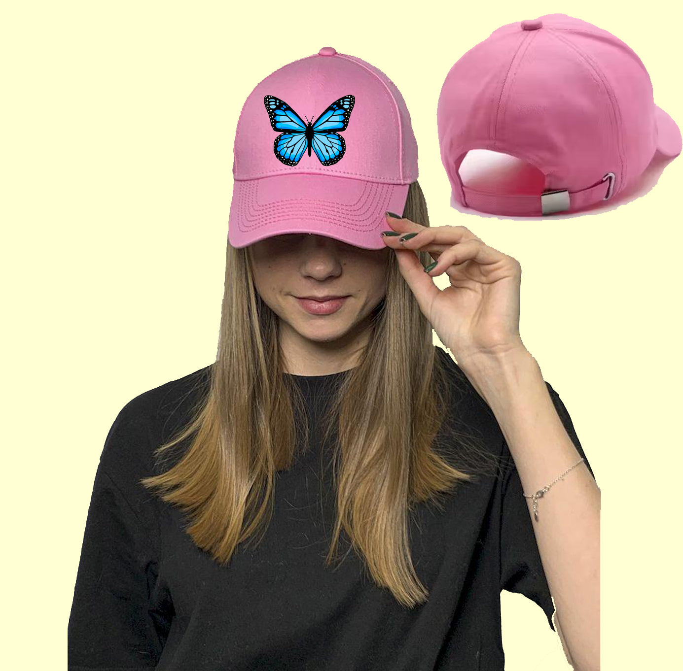 Customised pink cap